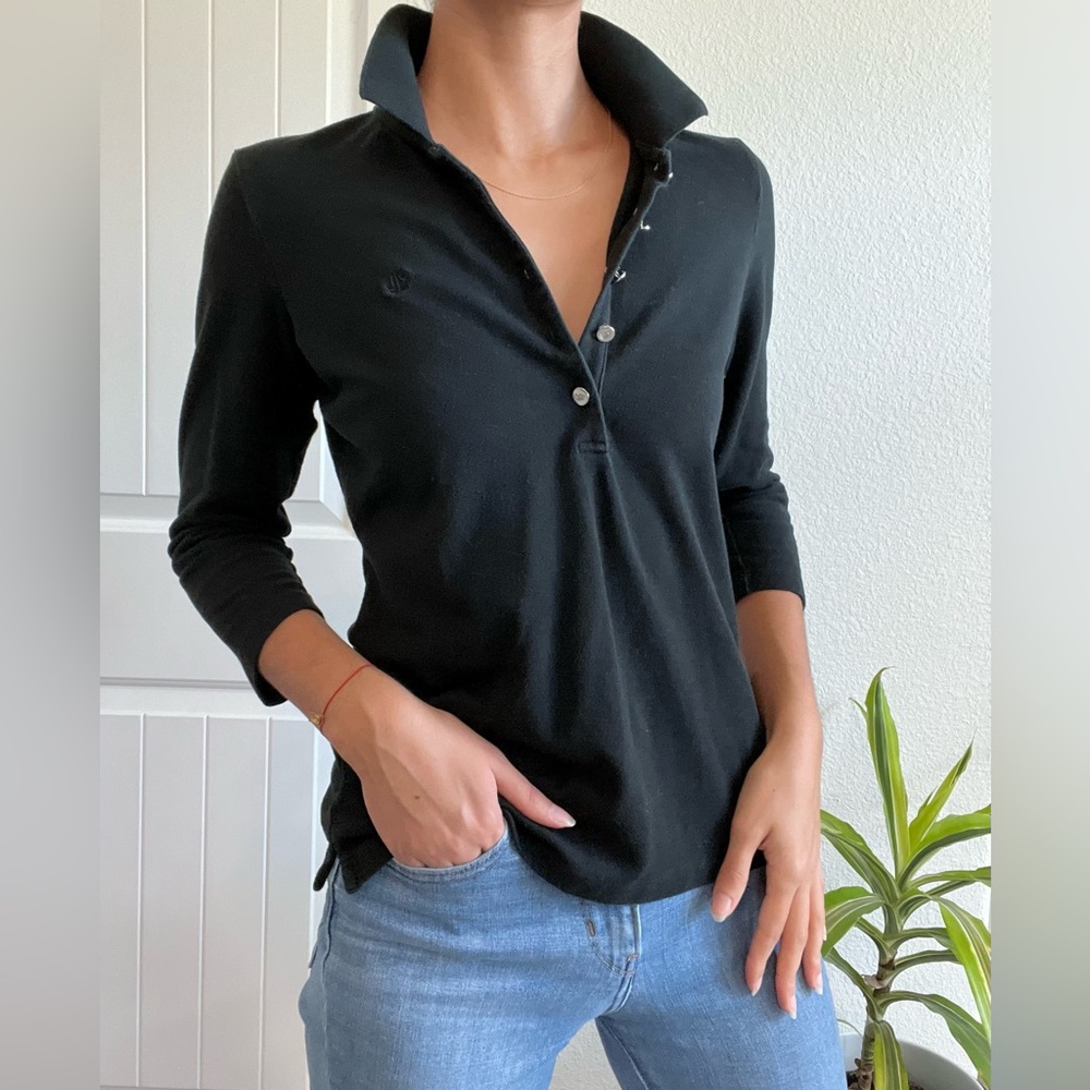 LAUREN Ralph Lauren - Black Collared Shirt